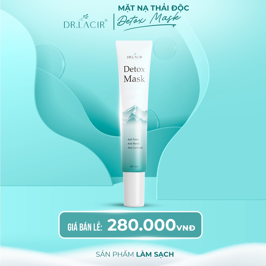 Mặt Nạ Thải Độc Detox Mask Drlacir- Hộp 20gram,Giúp thải độc da,làm sạch độc tố dưới da,giảm kích ứng