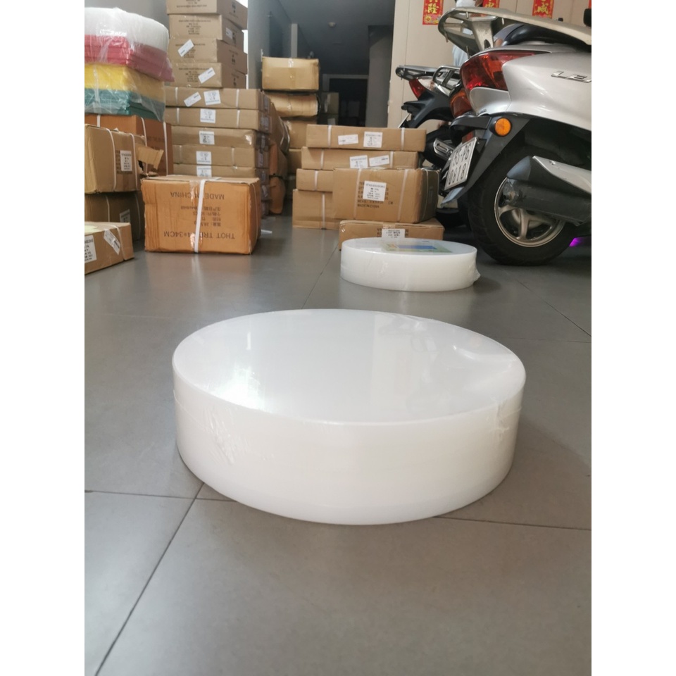 Thớt nhựa tròn công nghiệp đường kính 40cm x dày 10cm.