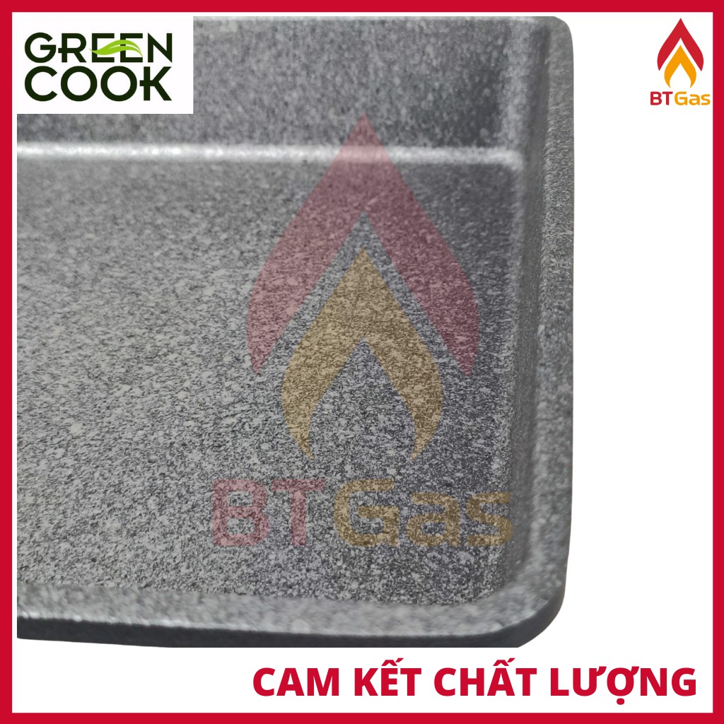 Chảo từ hình chữ nhật mini phong cách Nhật Bản / Chảo chiên trứng cuộn tiện dụng chống dính Green Cook