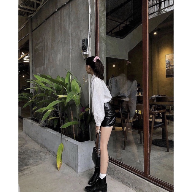Chân váy da form ôm Sành điệu