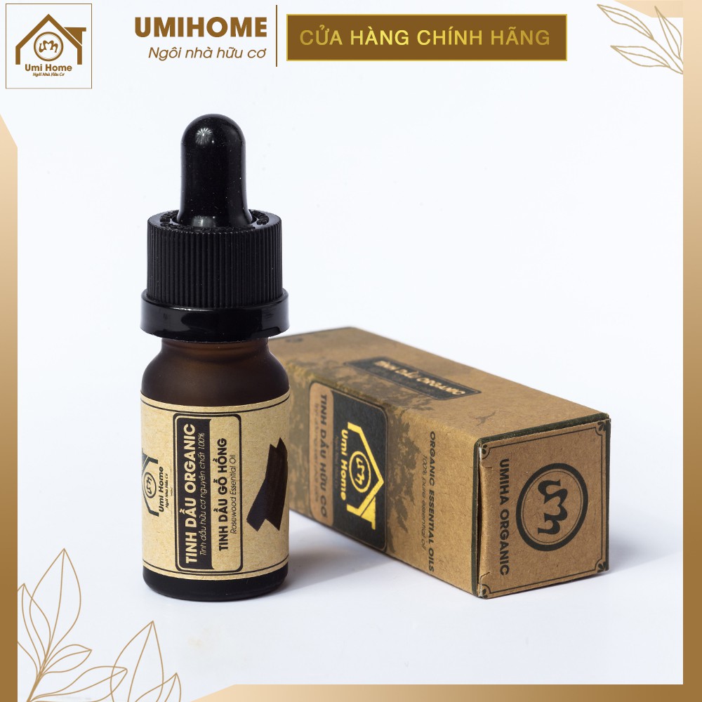 Tinh dầu thơm phòng Gỗ Hồng hữu cơ UMIHOME nguyên chất 10ml - Dùng xông giảm căng thẳng, dễ ngủ, thơm phòng