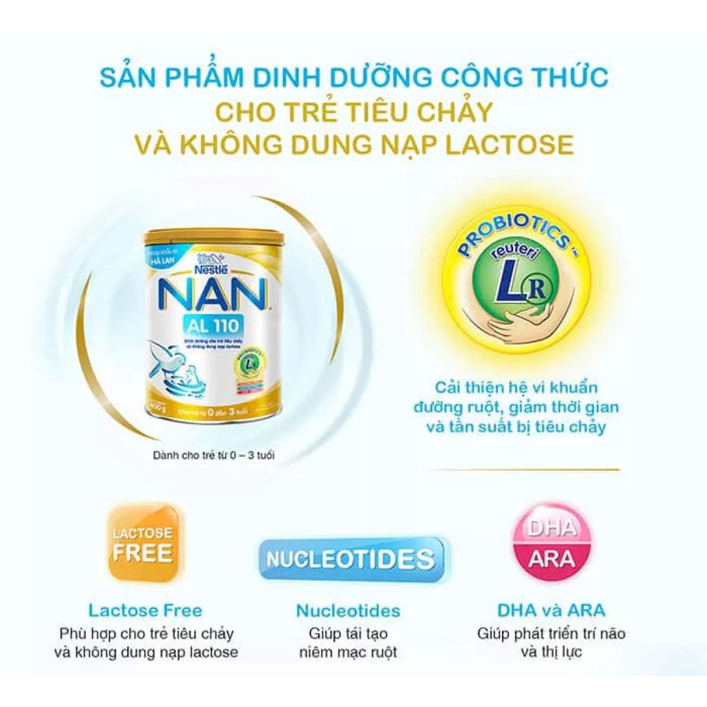 Sữa Bột Nan AL 110( 400g) Date Mới Mẫu Mới