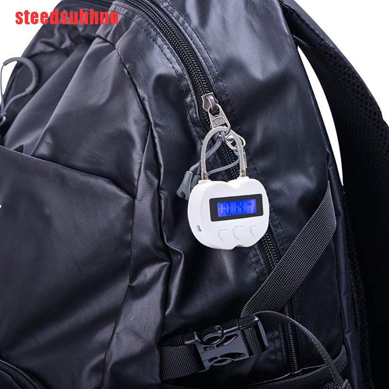 {steedsuhhno}Smart Time Lock LCD Display Time Lock Multifunction Travel Electronic Timer