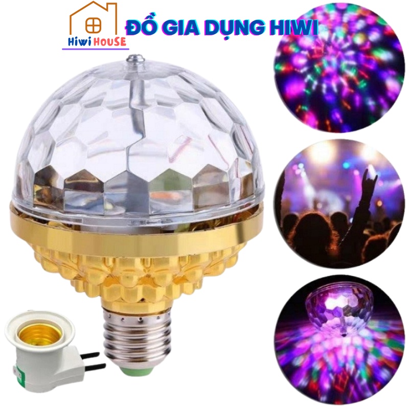 FREESHIP Đèn Led Xoay Laser 7 Màu, Đèn Sân Khấu, Vũ Trường, Bar Tặng Kèm Đuôi Cắm