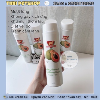 Bột tắm khô chó mèo đu đủ 200g