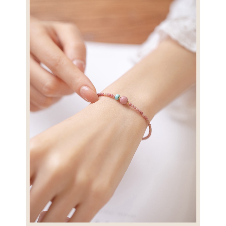 [Hàng Mới Về] Vòng Tay Chuỗi Hạt Hình Thoi Thanh Lịch Cho Nữ