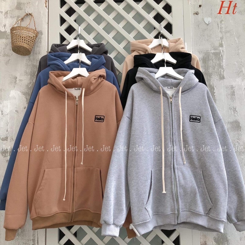 Áo khoác nỉ cotton Hello H2A