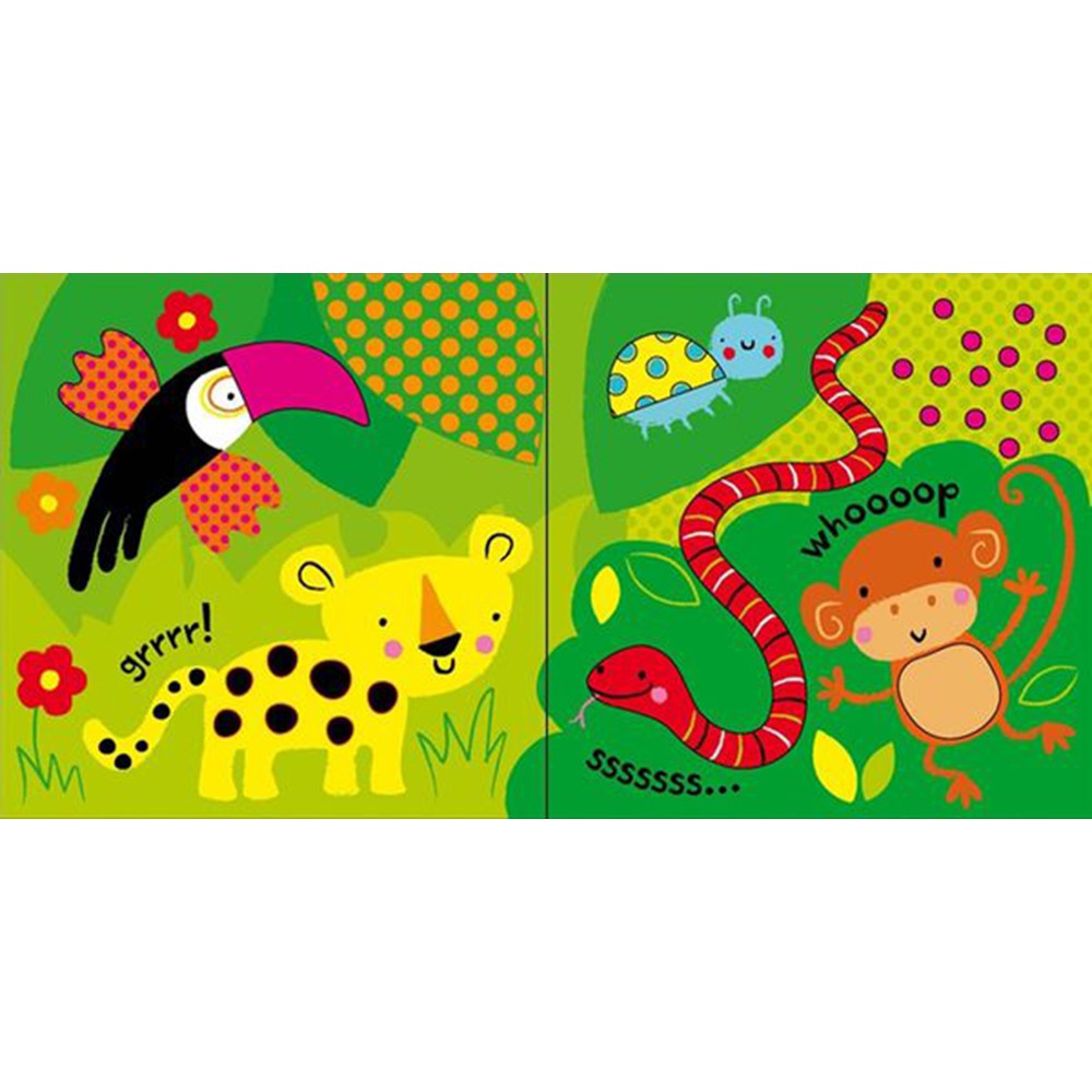 Sách Usborne tương tác sờ chạm - Baby's very first touchy-feely Animals Play books
