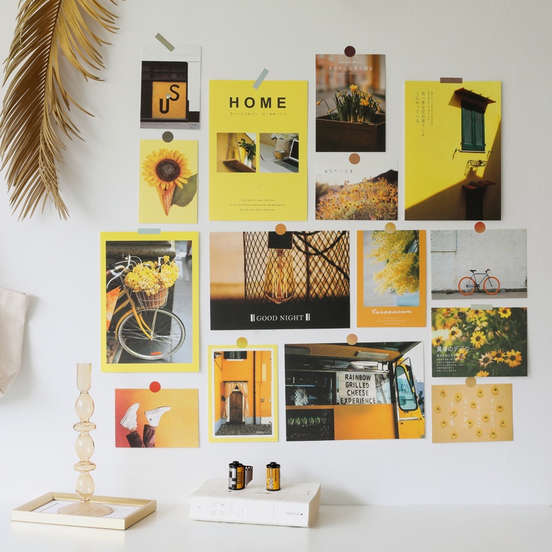 15 ins thẻ trang trí tường Bắc Âu phòng ngủ phòng ngủ dán tường tranh trang trí thẻ trang trí màu Nhật Bản