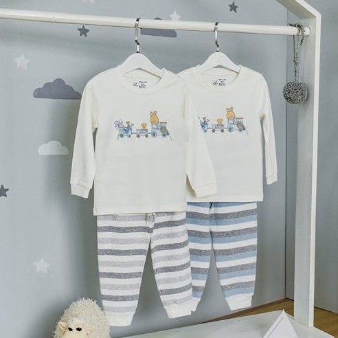 Bộ Quần Áo Dài Tay In Hình Gấu Cho Bé | 3-6 Tuổi | Abbieoh | C030 AW18
