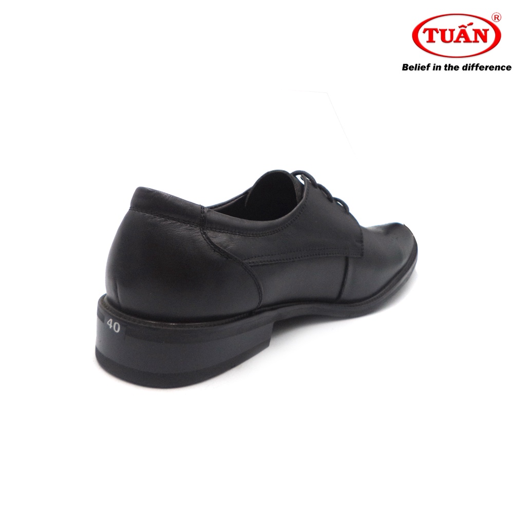 Giày nam da bò tự nhiên giày tây công sở buộc dây thương hiệu Tuấn GXHU-84K