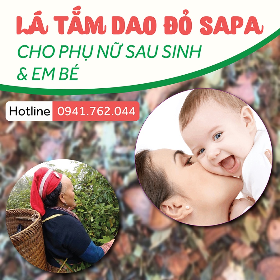 Lá tắm sau sinh - Lá tắm dao đỏ - Thảo dược mẹ và bé
