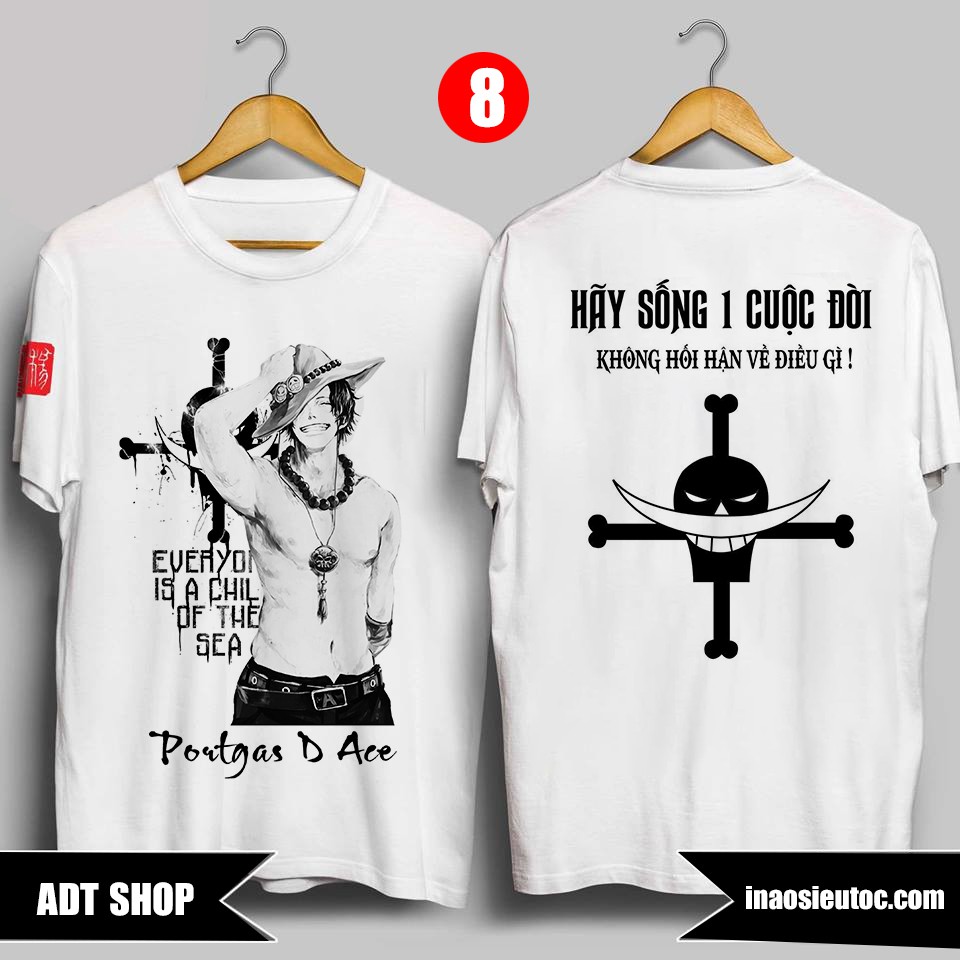 🔥HOT🔥BST áo phông One Piece Zoro Lù Ace in hình đẹp ⚡ Mẫu Áo in hình Luffy Gear 5 giá cực rẻ