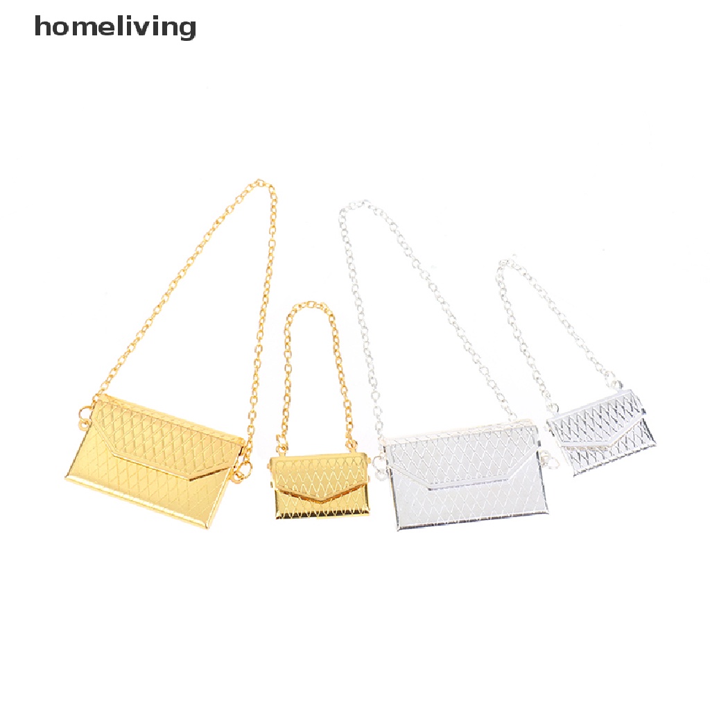 Túi Xách Tay Bằng Kim Loại Thời Trang Cho Búp Bê Tỷ Lệ 1 / 12