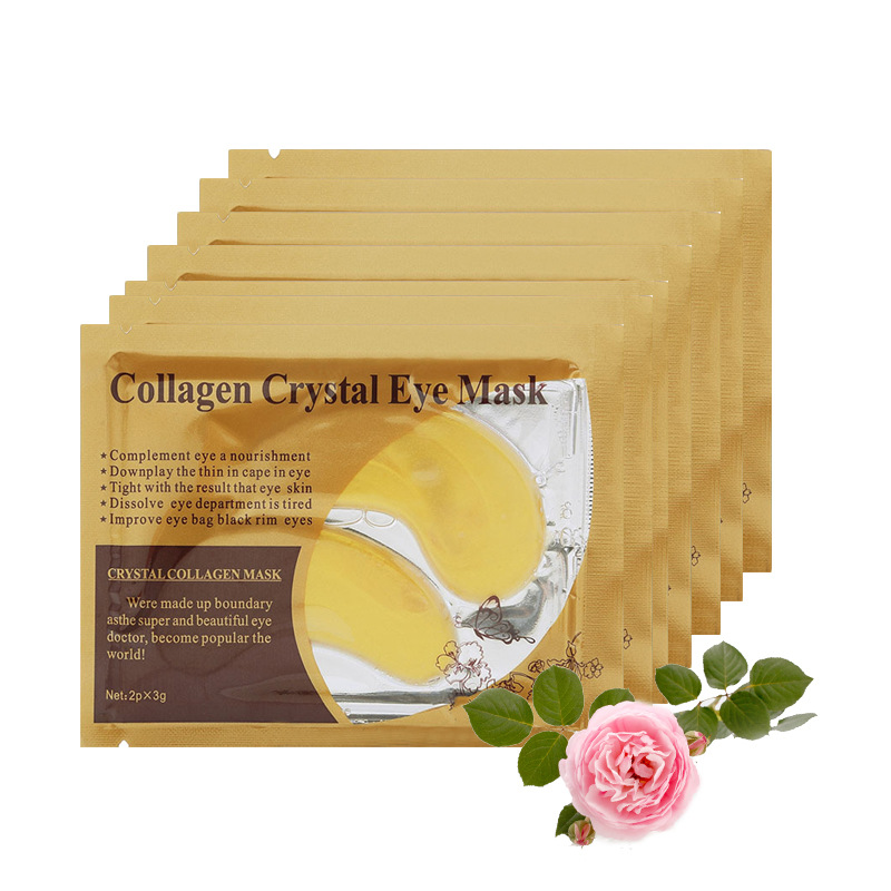 1 cặp mặt nạ mắt collagen pha lê vàng kim giảm quầng thâm nếp nhăn lão hóa chăm sóc mắt Roselife