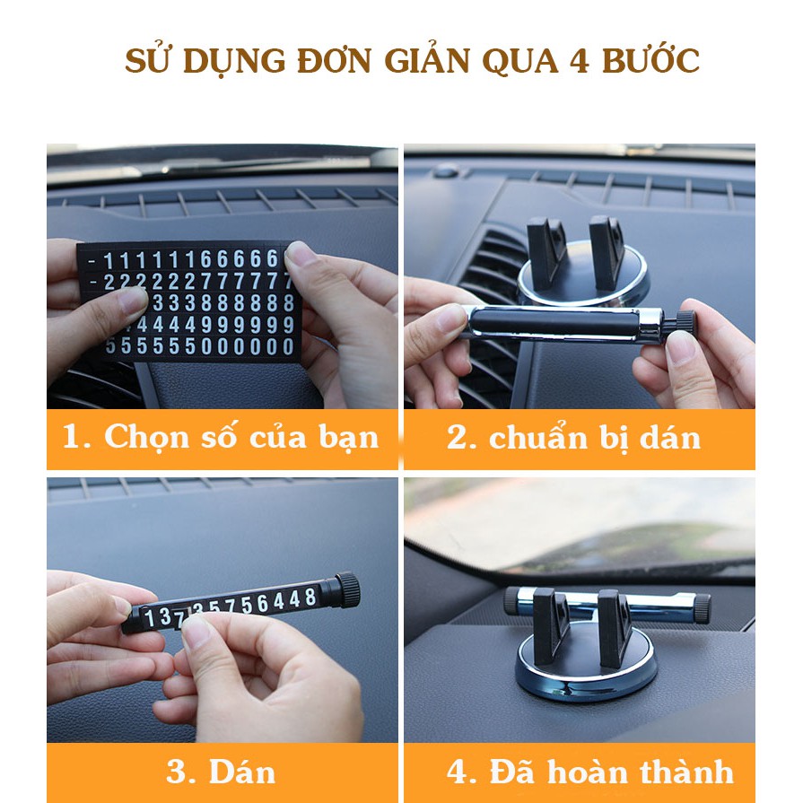 (GIÁ SỐC) Giá Đỡ Điện Thoại Đa Năng Xoay 360 Viền Bạc Titan Cao Cấp Kèm Thẻ Ghi Số Phát Quang Tiện Ích | BigBuy360 - bigbuy360.vn