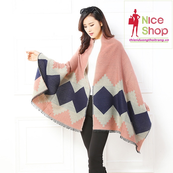 Chiếc khăn gió ấm chất liệu Len cashmere pha trộn mềm mại, hút ẩm - TT0266