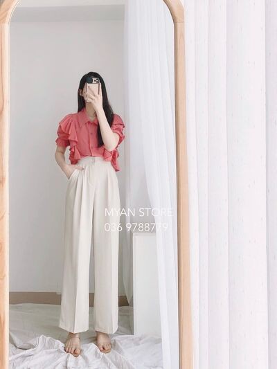 Áo croptop cổ đức bèo vai A042115