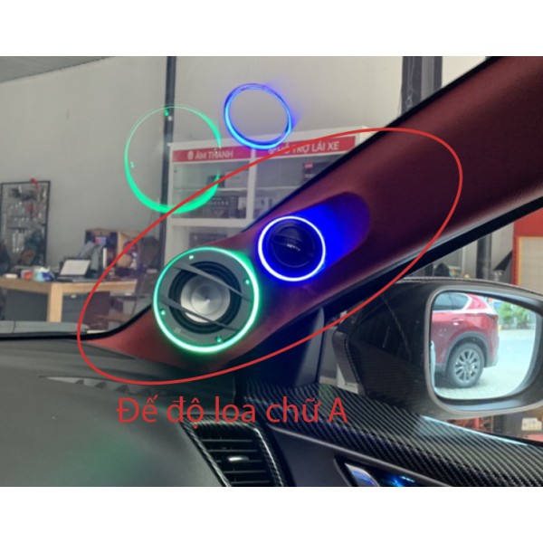 Đế độ loa nhựa cột chữ A gắn loa mid trung 10cm , treble 6cm cho ô tô du lịch