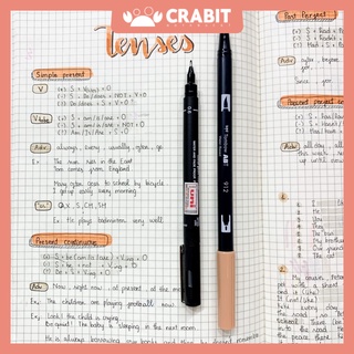 [CRABIT DEAL] Combo Bút Crabit viết vở Studygram - 1 bút Tombow, 1 bút nét nhỏ