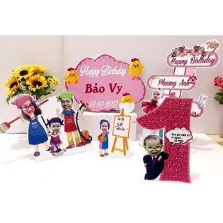 COMBO chibi trang trí sinh nhật cho bé