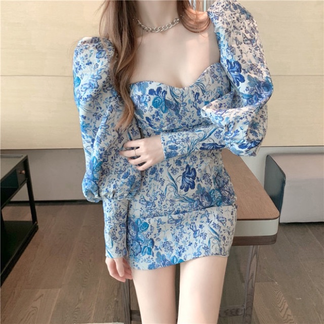 Đầm ôm tay phồng dài koreastyle