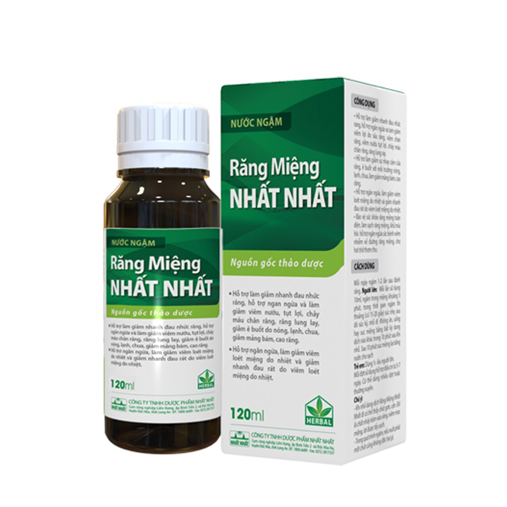 Nước Ngậm Làm Sạch Mảng Bám Chân Răng Nhất Nhất - Làm Sạch Khoang Miệng Chai 120ML