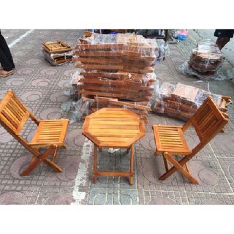 Bàn gỗ cafe, bàn gỗ bát giác, bàn cafe ban công giá rẻ