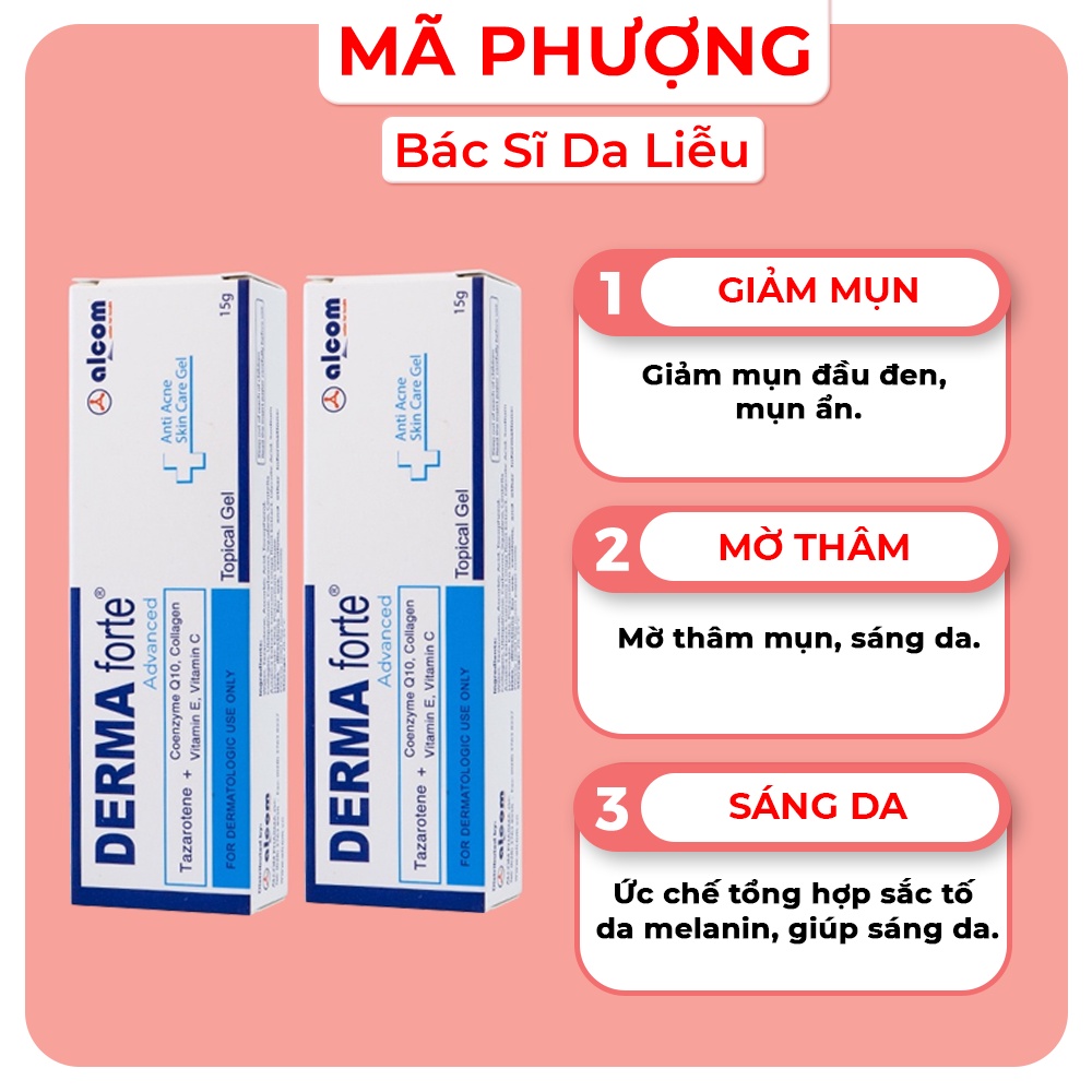 Derma Forte Giảm Thâm Mụn, Dưỡng trắng mịn da - Bản Thường và bản Advanced - Bác Sĩ Mã Phượng