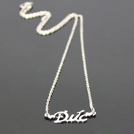 Dây chuyền nữ điệu đà khắc tên Đức dễ thương