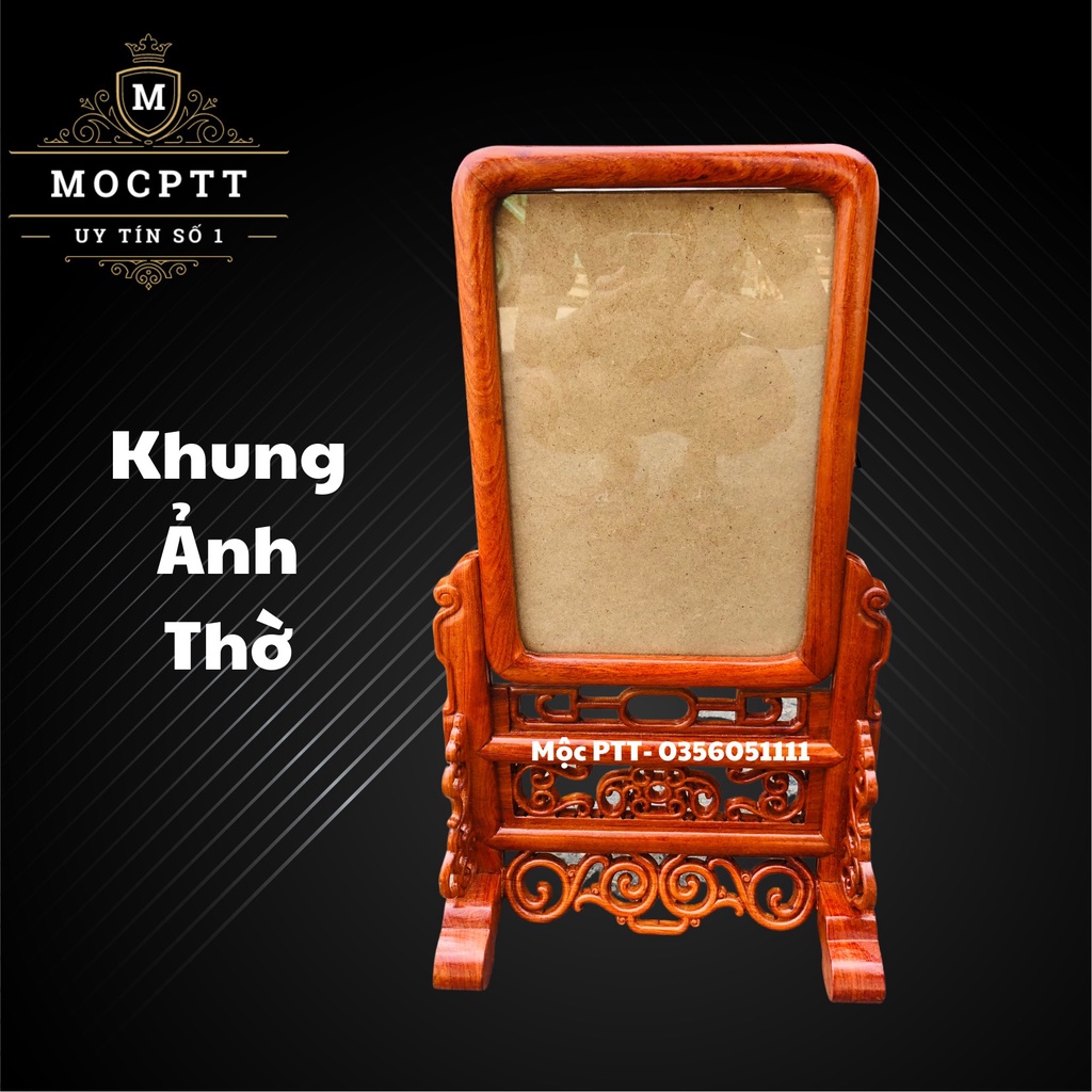 Khung Ảnh Thờ mẫu mới gỗ Hương Đá kích thước 20 x 30 cm đồ dùng phòng thờ