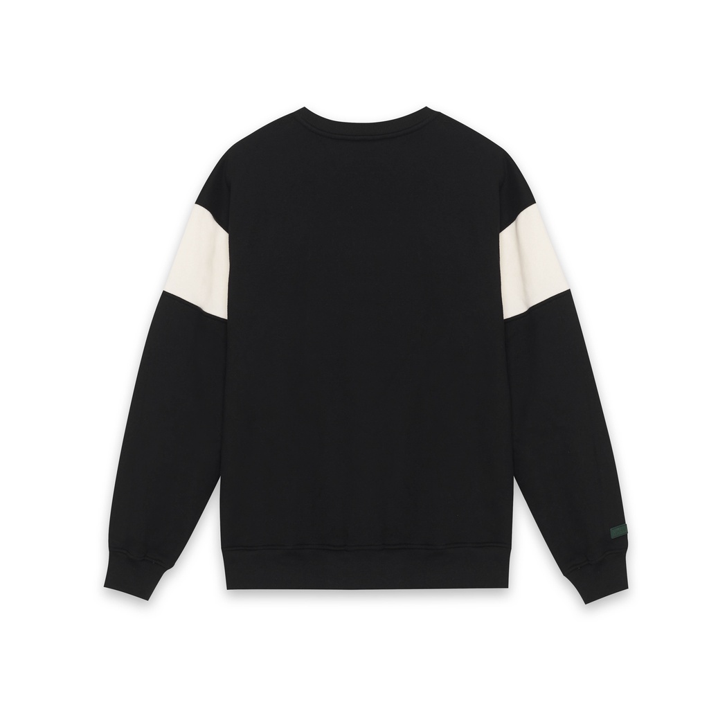 Áo Sweater Oversize Lumi Signature, Màu đen