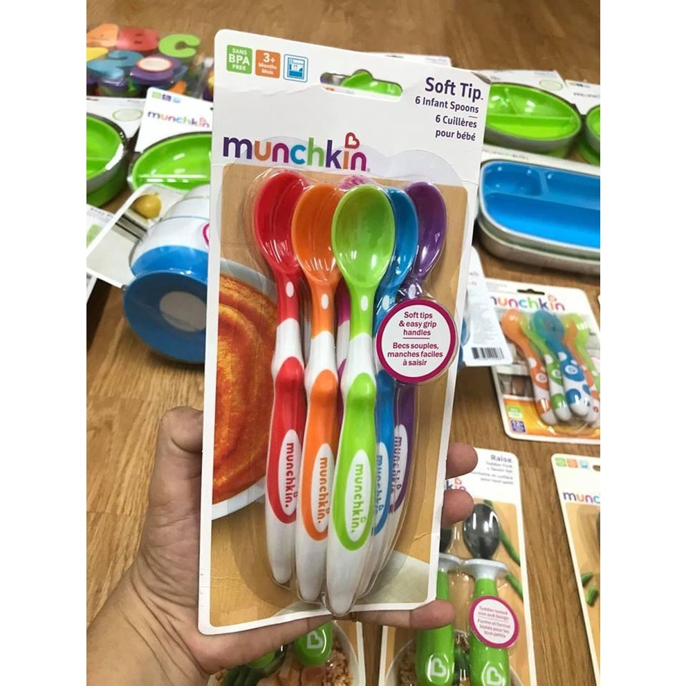 Thìa ăn dặm báo nóng Munchkin cho bé - Thìa báo nóng Munchkin Mỹ nguyên set
