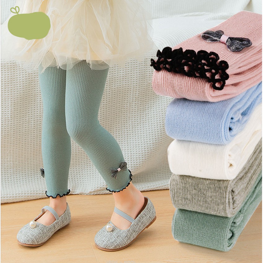 Quần legging nơ xinh thời trang, chất liệu thoải mái cho bé gái LEG08