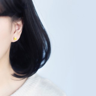 Bông tai bạc gà vàng dễ thương