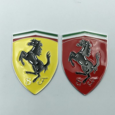 1 Miếng Dán Logo Xe Hơi Ferrari Hình Con Ngựa Bằng Kim Loại