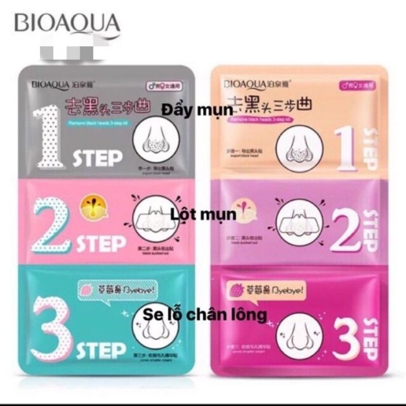 Set Mặt Nạ Lột Mụn 3 Bước 123 Bioaqua Nội Địa Trung