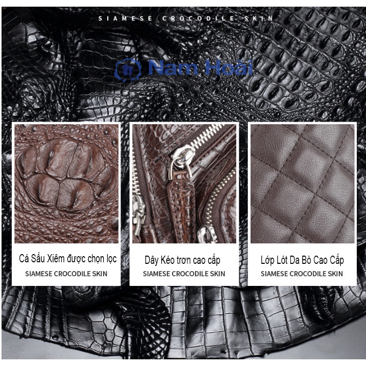 Túi Đeo Chéo Chính Hãng Da Cá Sấu Thật 100% Cực Chất - Bảo Hành 12 Tháng