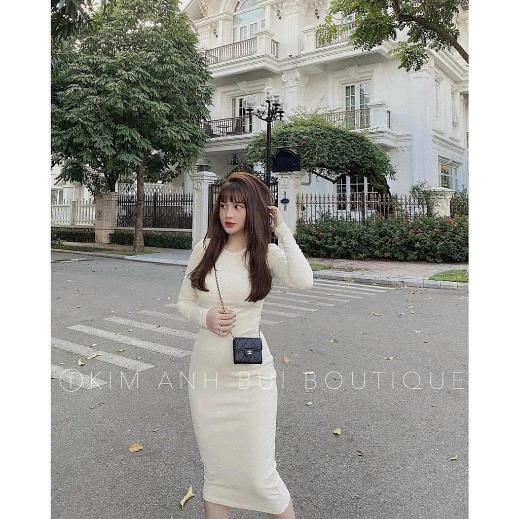 Váy len tăm body cổ tròn 5 màu 2254 (kèm ảnh thật,video) | BigBuy360 - bigbuy360.vn