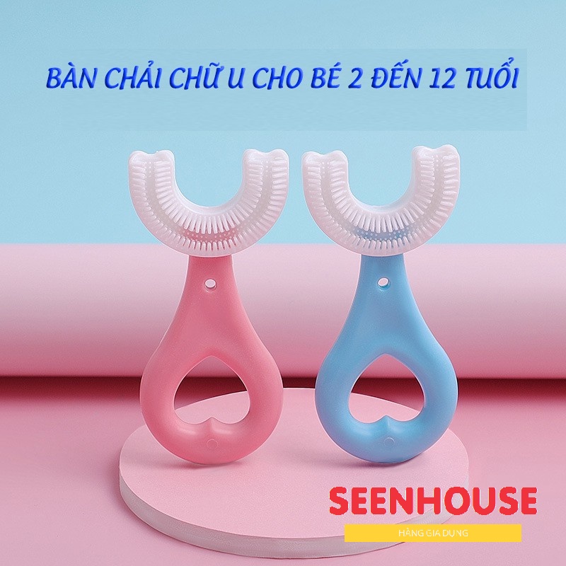 Bàn chải đánh răng silicone hình chữ U cho trẻ em