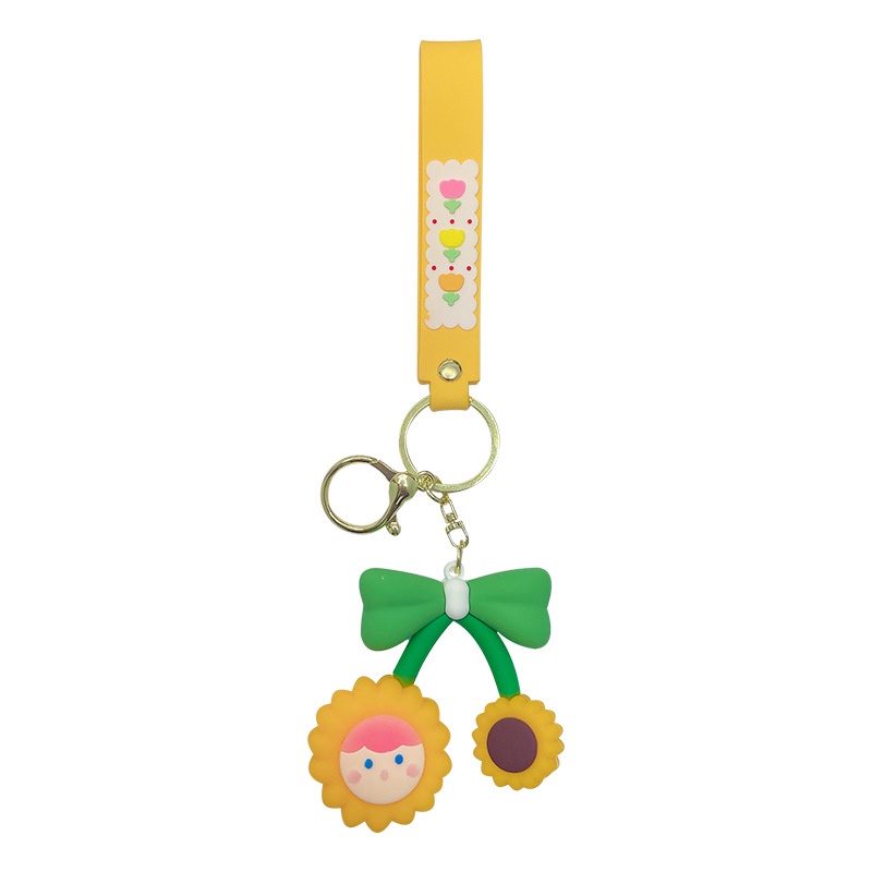 Móc Khóa Nhựa pvc Hình Hoa Hướng Dương Hoạt Hình Dễ Thương