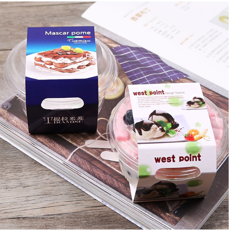 (Set 50 | XY321) Hộp nhựa tròn đựng Tiramisu, Mousse