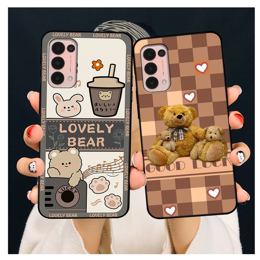 Ốp lưng Oppo Reno 5 4G / Reno 5 5G / Reno5 in hình gấu bear dễ thương, bền đẹp