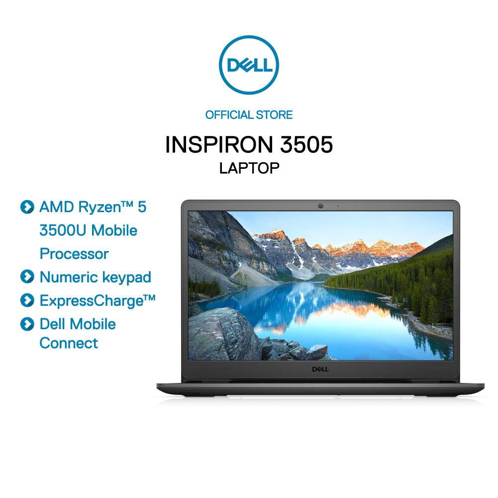 [Mã ELMALL500 giảm 10% đơn 500K] Laptop Dell INS15 3505 R5-3500U, 8GD4, 512SSD, 15.6&quot; FHD, W10SL+Office, Đen (Y1N1T5)