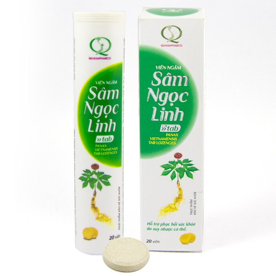 Viên ngậm sâm ngọc linh Quasapharco (tuýp 20v)