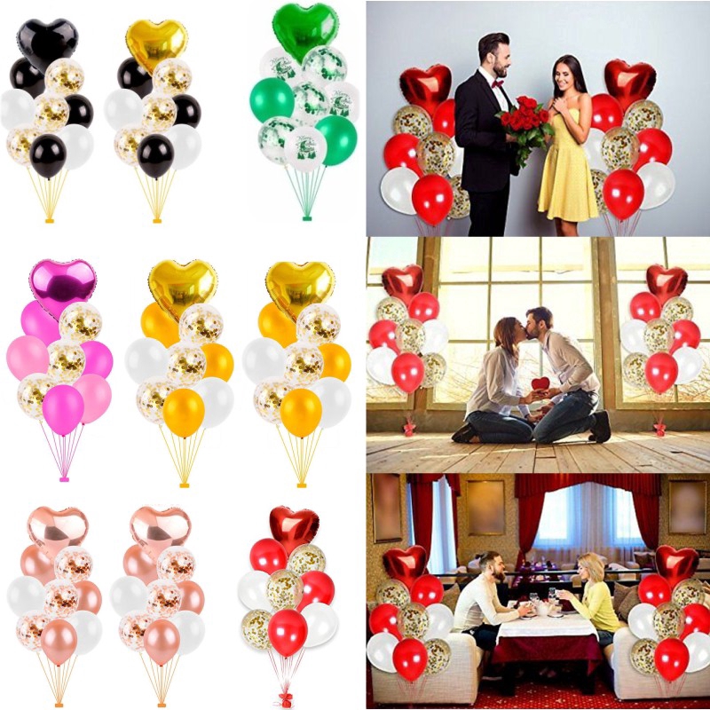 Set 18 bong bóng màu sắc trang trí tiệc tùng 12&quot;