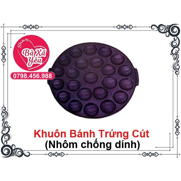 Khuôn nhôm bánh trứng cút chống dính - BX3497