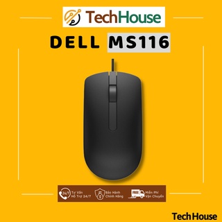 Chuột máy tính dell ms116 - chuột máy tính có dây, bh 12 tháng, hàng chính hãng