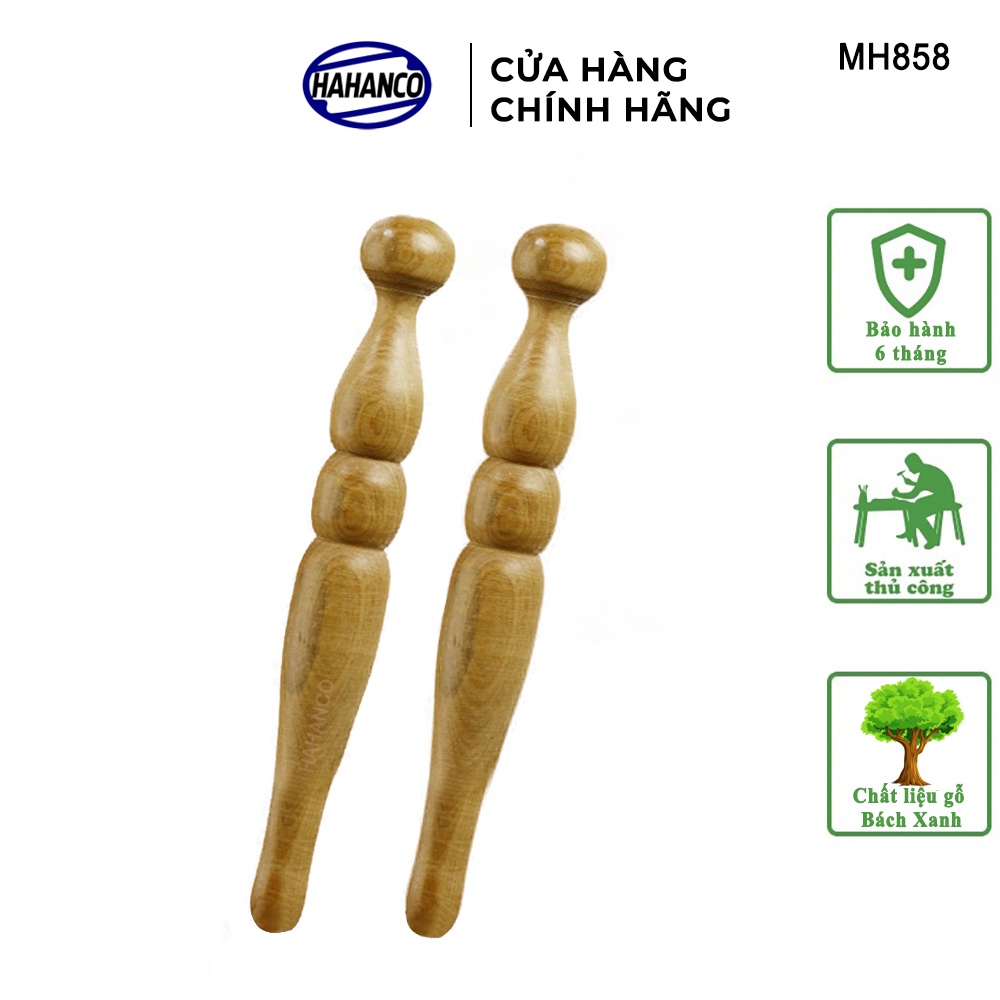 Combo 2 Cây Ấn Huyệt Bằng Gỗ Thơm HAHANCO Giúp Đả Thông Kinh Mạch - MH858