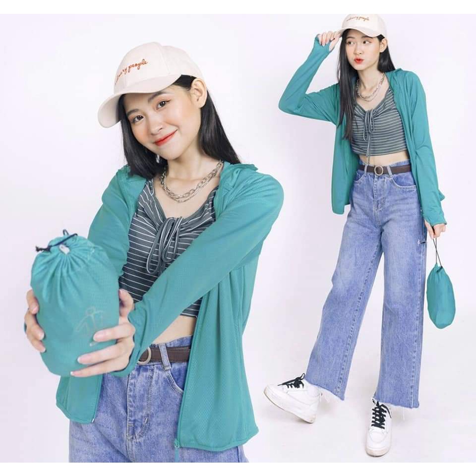 Áo Chống Nắng Ngắn Nữ Thông Hơi